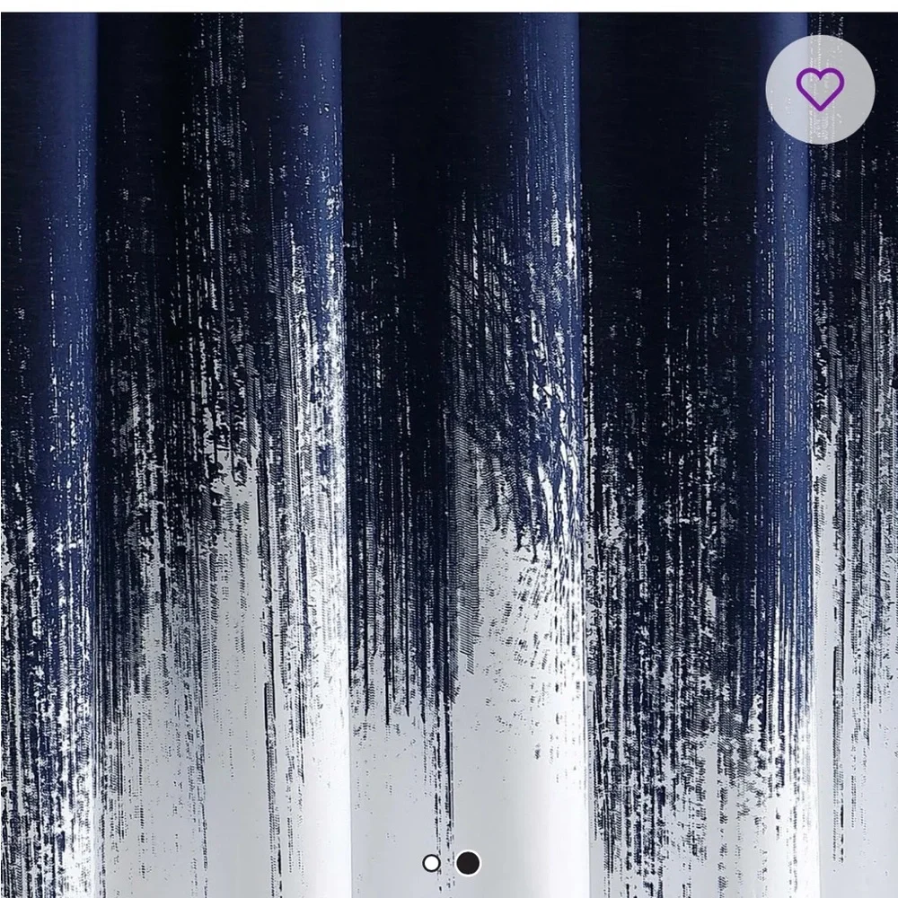 Vince Camuto Lyon navy blue and white Shower Curtain